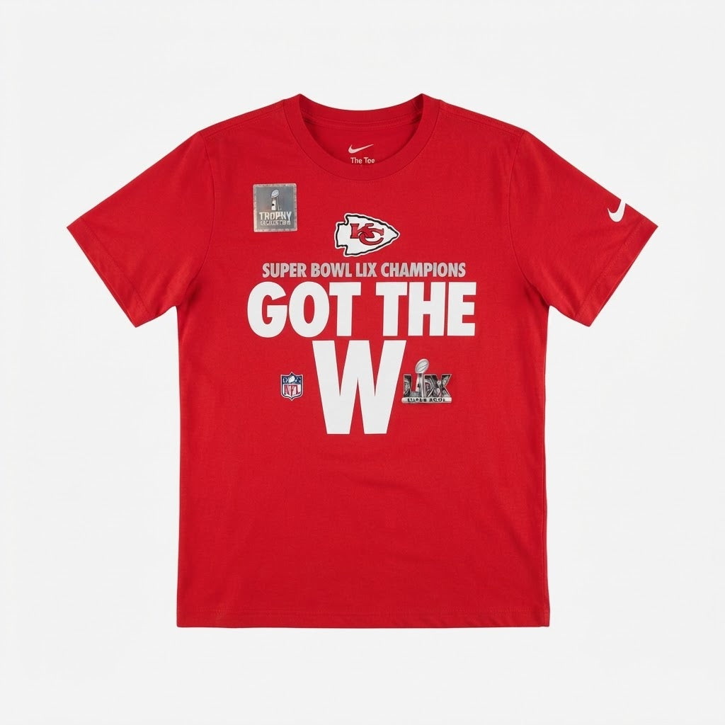 Nike NFL Kansas City Chiefs "Super Bowl LIX Champions - Got the W" T-Shirt – Red Edition
