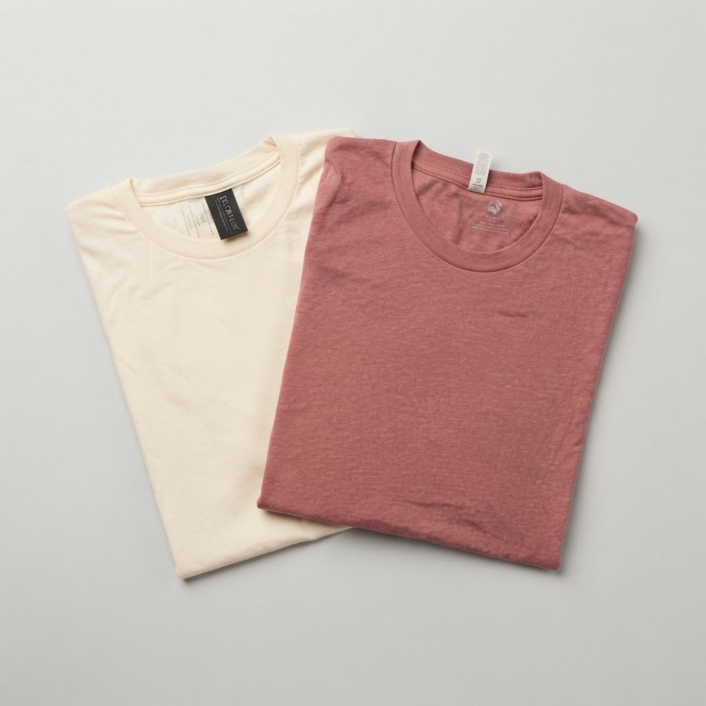 2er-Pack T-Shirt (Rosé, Beige)