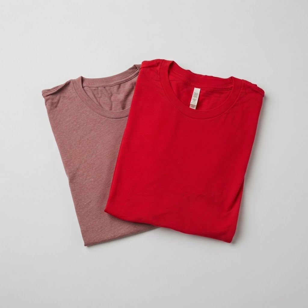 2er-Pack T-Shirt (Rosé, Rot)
