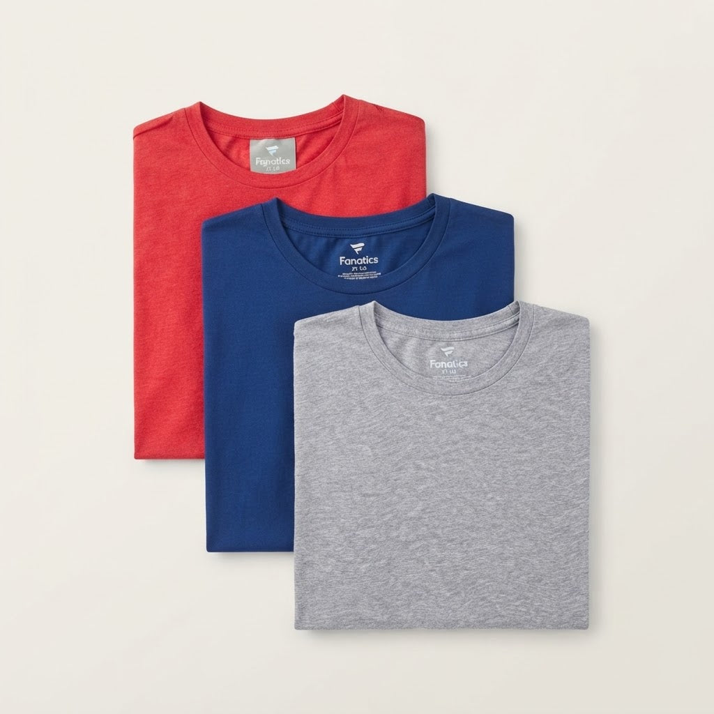 Fanatics 3er-Pack T-Shirt (Grau, Blau, Rot)