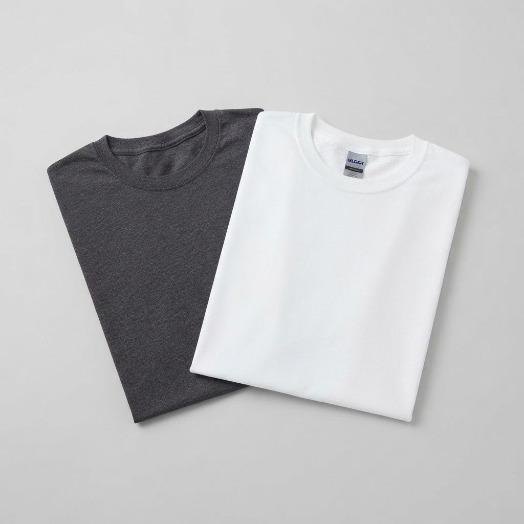2er-Pack T-Shirt (Weiß, Dunkelgrau)